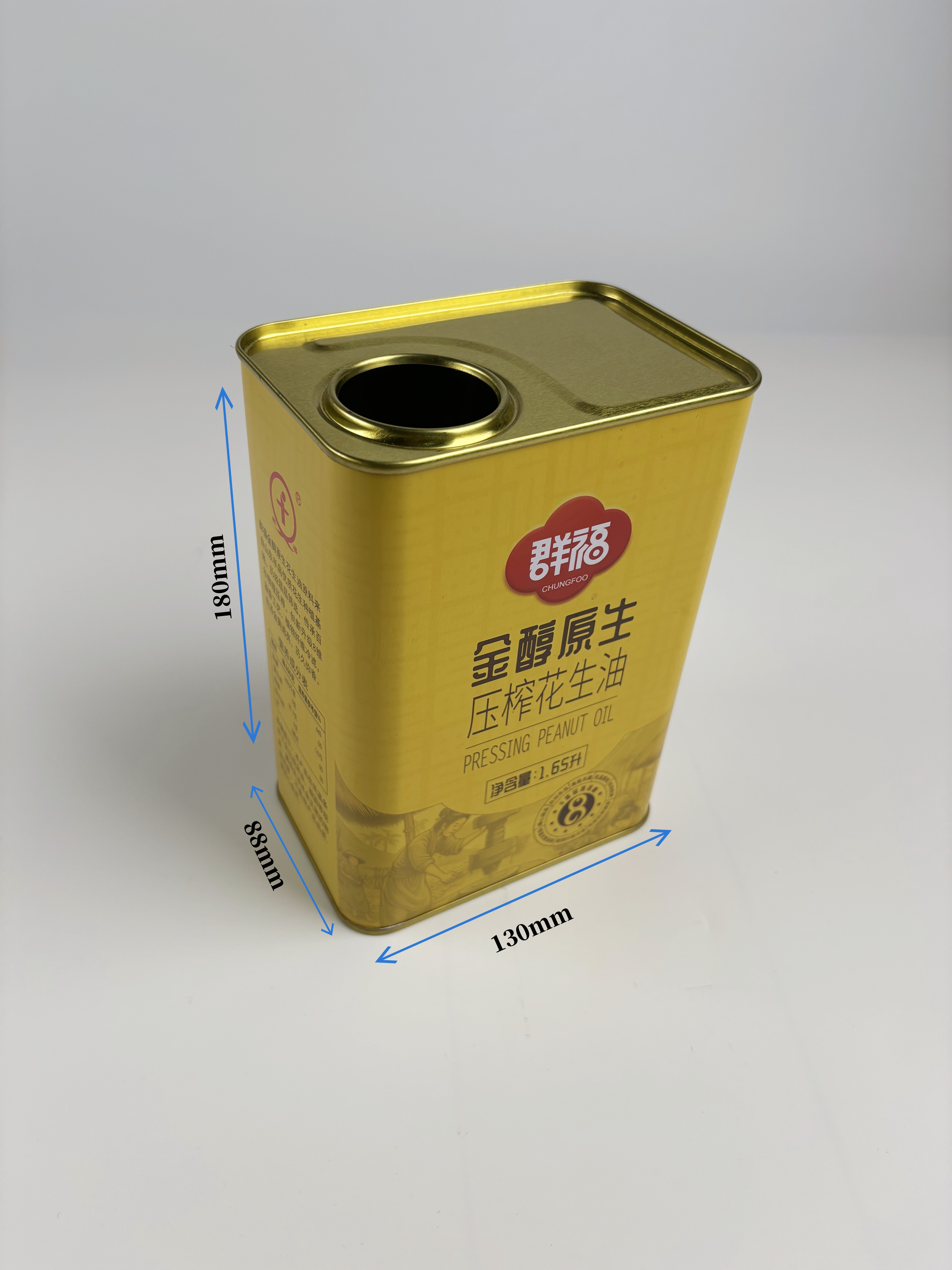 純香花生油鐵罐  方形花生油鐵桶